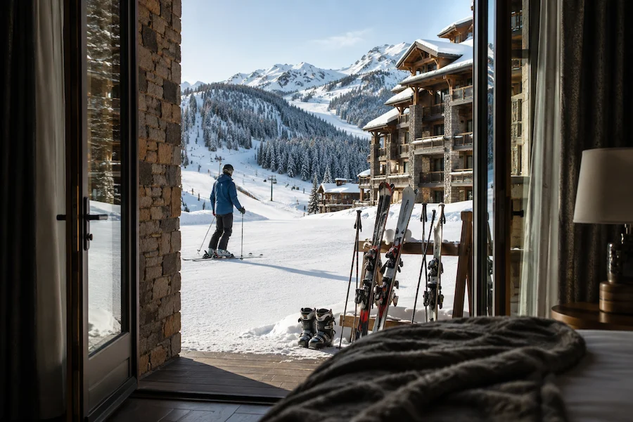 Hotel ski-in ski-out con acceso directo a pistas de esquí desde la habitación